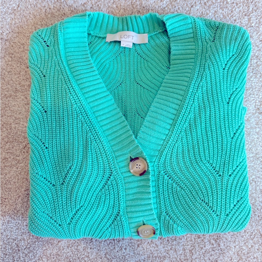 LOFT Women's Teal Sweater